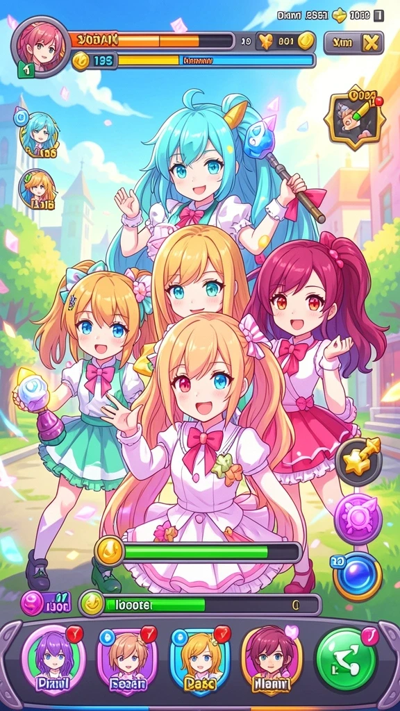 koko5000 - Screenshot menunjukkan gameplay seru dengan karakter yang berwarna-warni.