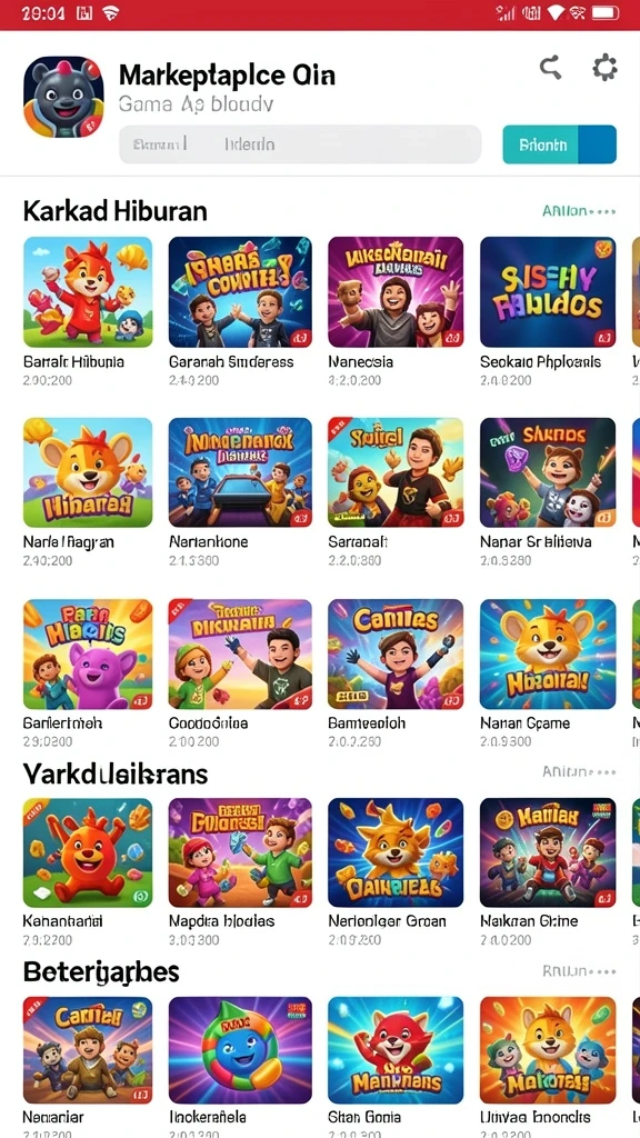 qtgame - Tampilan grafis yang memukau dan warna cerah.